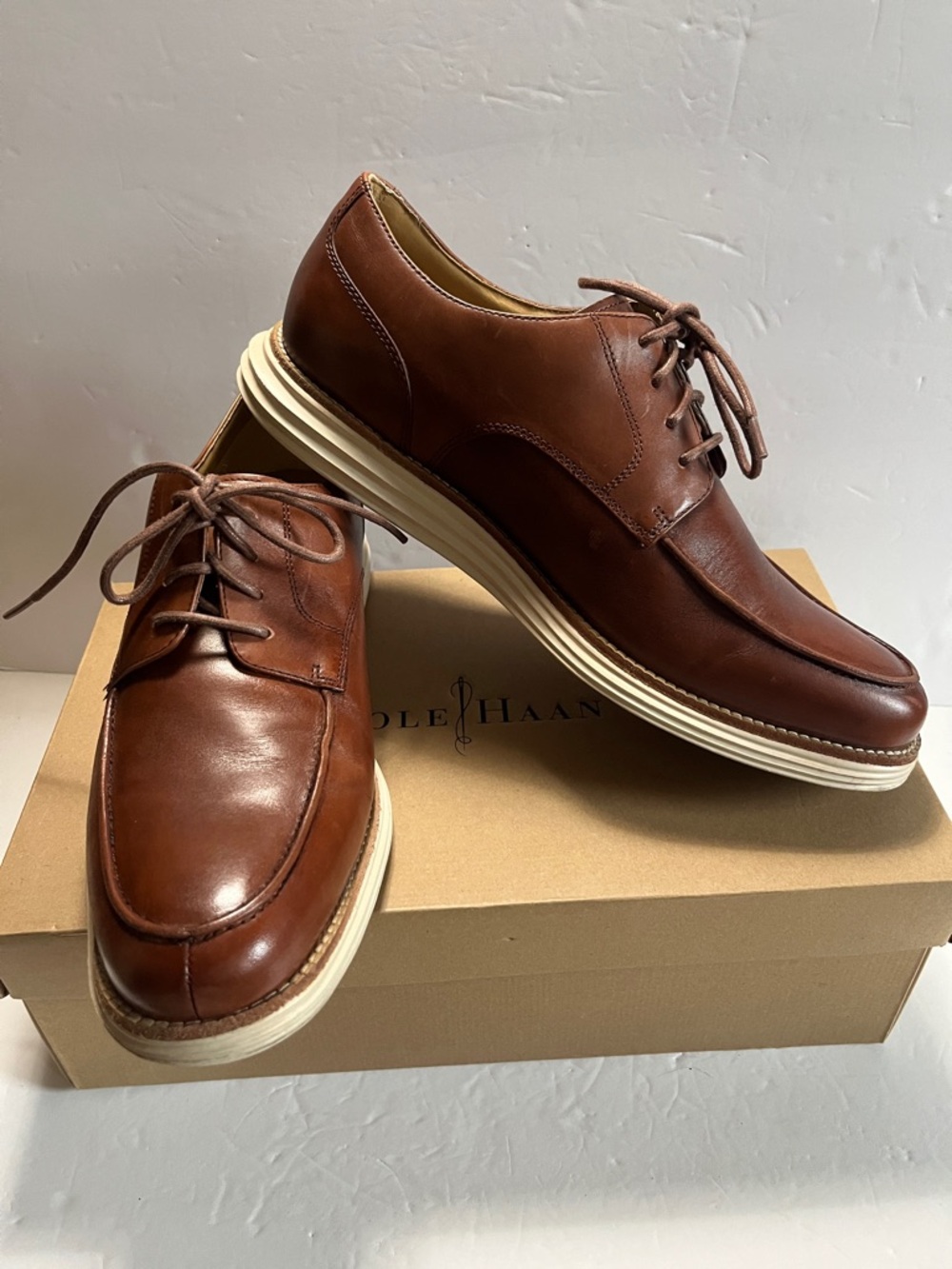 COLE HAAN 2012 Cole Haan LunarGrand Apron Oxford Derby Shoes/Woodbury 10.5M - Picture 2 of 11